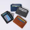 Маленький Мини Дорожный Кошелек-Держатель для Кредитных Карт из ПУ Кожи с Окошком для ID, Чехол-Обложка для Визиток для Мужчин и Женщин