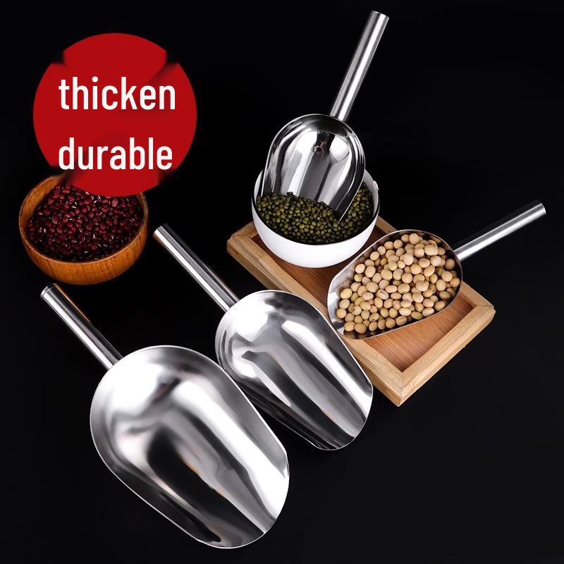 Лопатка из пищевой нержавеющей стали для муки, сухофруктов, семян, сахара, риса, зерна