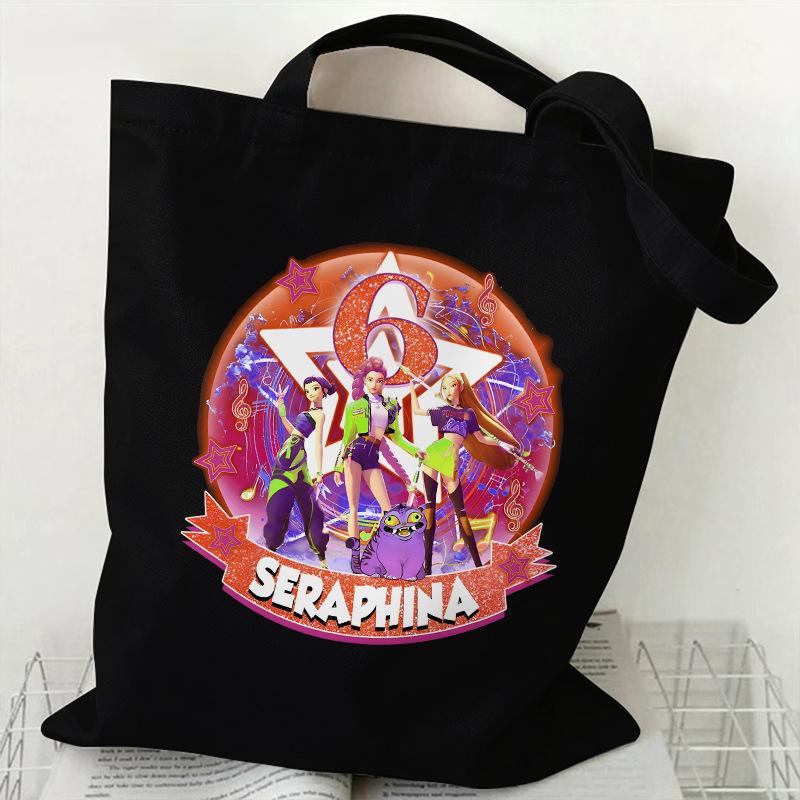 Горячая распродажа Kpop Корейская группа Witch Hunter для девушек Принт Холщовая сумка Студенческая повседневная сумка Сумка для покупок