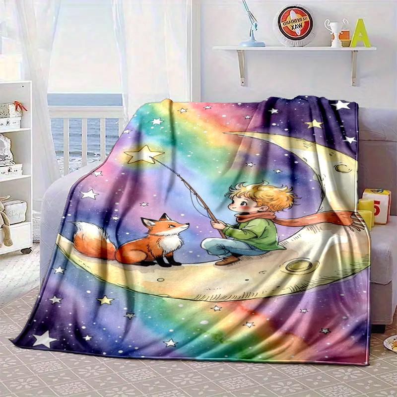 Prince's Nightly Embrace Blanket Flannel Blanket for bed, sofa, Camping, Hiking, Picnic Essentials, gift for family Fan gifts