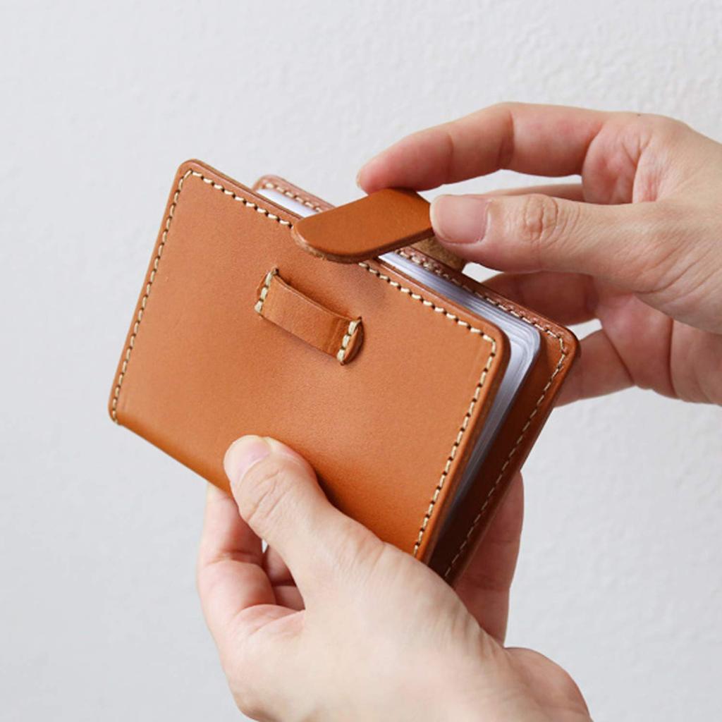 Card Case Slim Genuine Leather Tochigi Leather Bellows Book Type Thin Compact Large Capacity Card Holder Brand Card Holder Made In Japan [Porco Rosso]