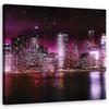 Canvas Print Pink Lights City