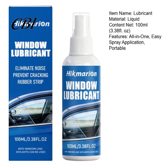 Window Strip Lubricant Car Track Lubricant, Eliminates Squeaky Noises Sealant for Smooth Glass Movement, 100ml Rubber Seal Conditioner Side Windows &