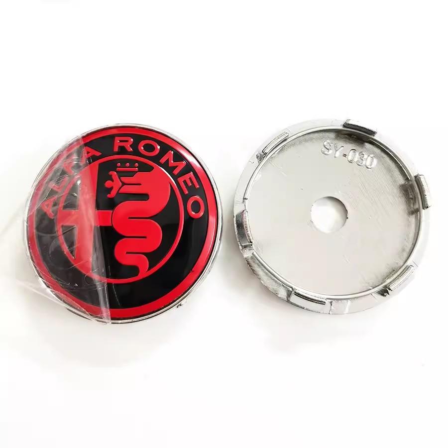 For Alfa Romeo 4PCS Car Wheel Center Hub Caps Cover For Alfa Romeo Giulia Stelvio Giulietta 156 159 147 Mito Tonale Brera Disco