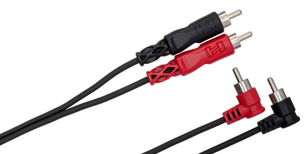 Аудиокабель Hosa 1 м RCA x 2 RCA x 2 CRA-201R - L-образный