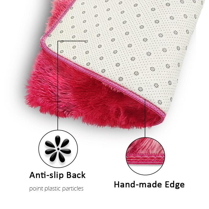 Плюшевый ковер градиентного цвета для спальни, мягкие прямоугольные мохнатые коврики для гостиной, милый пушистый коврик для комнаты для девочек, детский ковер, игровой коврик, украшение комнаты