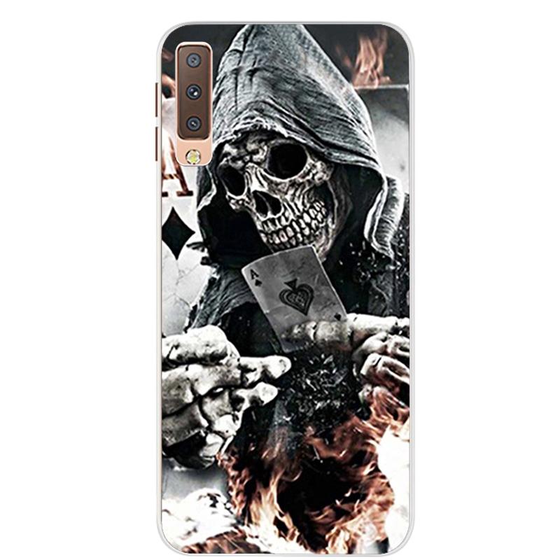 Чехлы для Samsung Galaxy A7 2018, силиконовый цветной чехол для телефона, чехол для Samsung A7 2018 A750 A750F, защитный корпус 6,0 дюймов