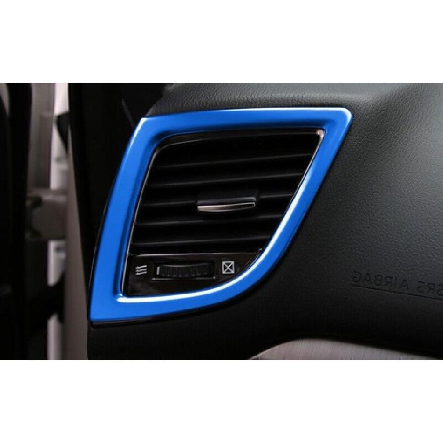 For Mazda 3 Axela 2014-2018 Bright Blue Console AC L&R Air Outlet Vent Trim 2PCS