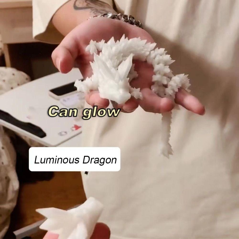 Multi-Jointed Movable Dragon Toy Luminous Articulated Dragon  Home Decoration Ornaments