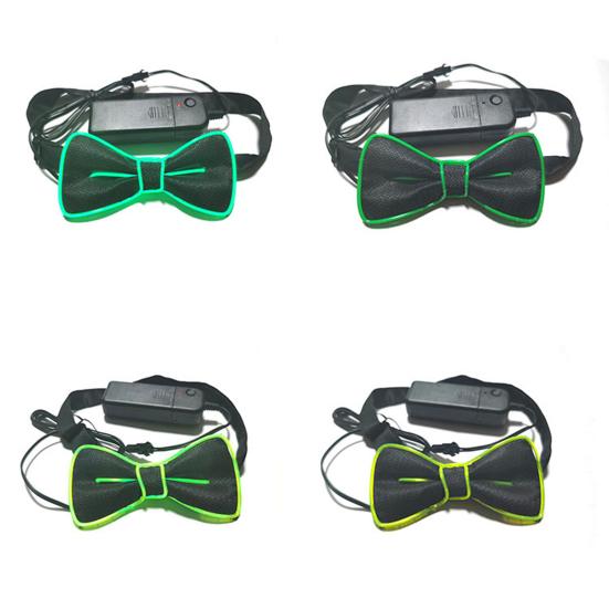 Светодиодный галстук-бабочка светится в темноте, регулируемая кнопка, различные режимы освещения для вечеринок, свадеб, Хэллоуина, косплея