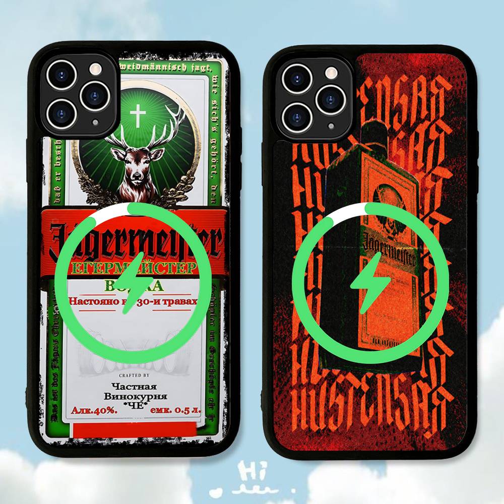 Чехол для телефона с магнитной беспроводной зарядкой и логотипом J-Jagermeister для IPhone 17 16 15 14 13 12 11 Pro Max Plus Mag
