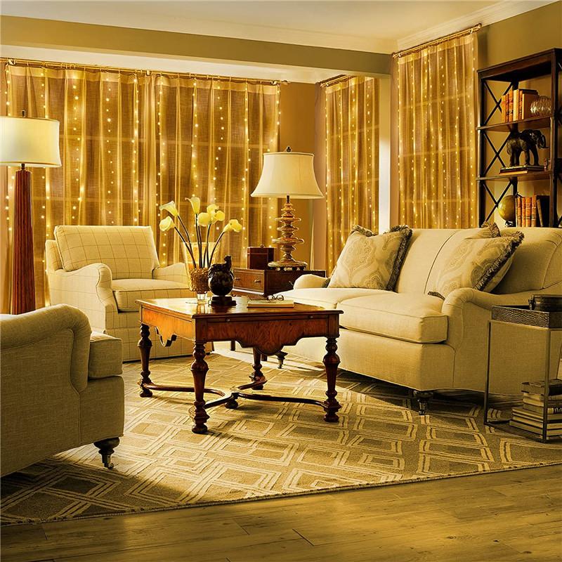 9x3/12x2m Рождественские огни Гирлянда светодиодная занавеска Сосулька гирлянда Свадебное освещение украшение для дома Окна Вечеринка Сад