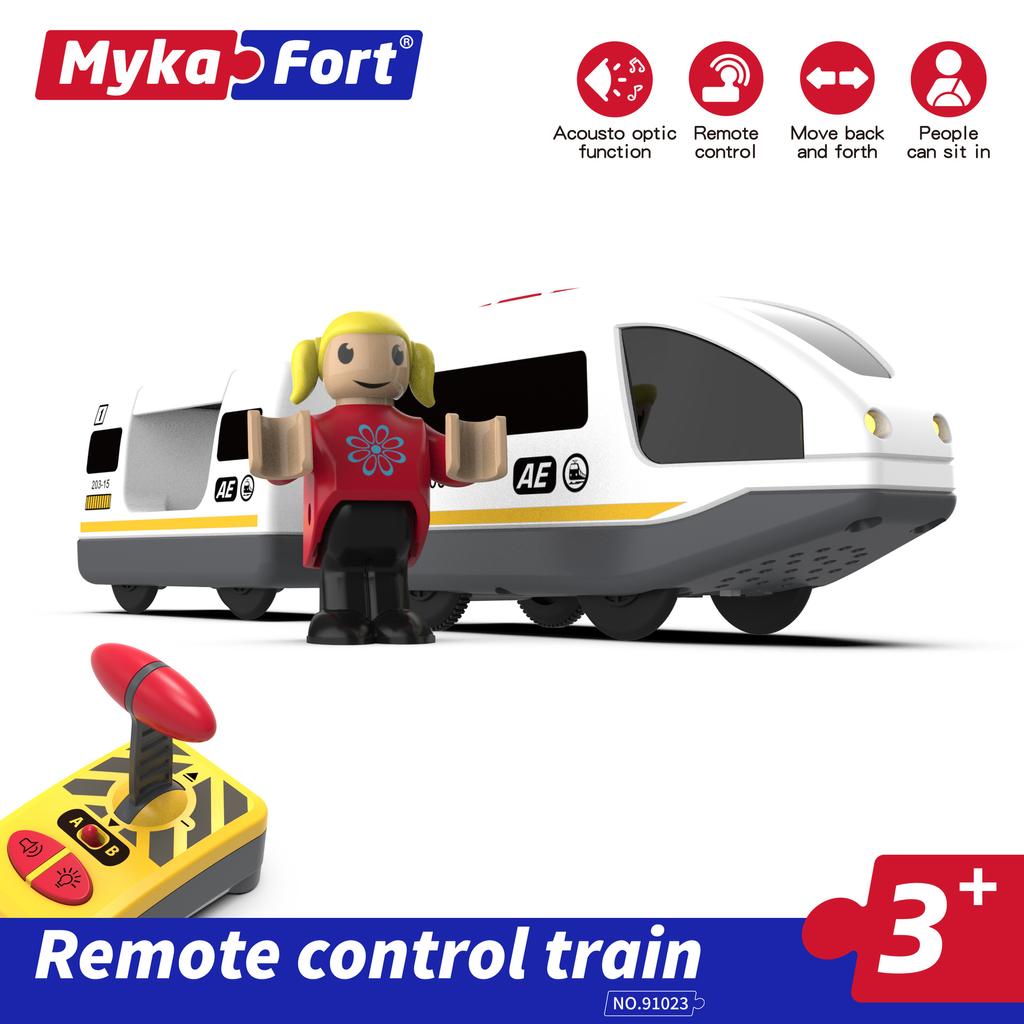 Электромобиль Поезд на радиоуправлении Детские развивающие игрушки Совместимый деревянный трек Оптовая продажа Игрушки для подарка малышу