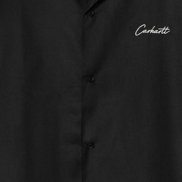 Carhartt WIP SS23 Рубашка с вышивкой логотипа, свободная, с коротким рукавом, мужская, I031465-K02-XX