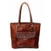 Handmade Brown Genuine Vintage Real Goat Leather Shoulder Tote Handbag Bag Purse