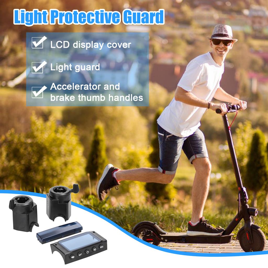 8 Inch Electric Scooter LCD Display Monitor Cover Light Protective Guard with Accelerator Brake Thumb Handle