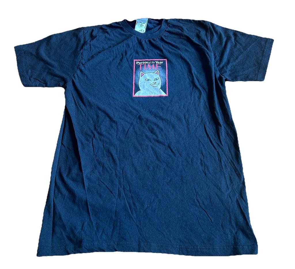 RIPNDIP Lord Nermal Person of the Year TIME Magazine Black Medium Cat Unisex T-Shirt