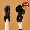 Fashion Winter Women's Boots Plush Comfortable Warm Waterproof Platform Height Increasing Ankle Boots Anti Slip Outdoor Short Boots2025