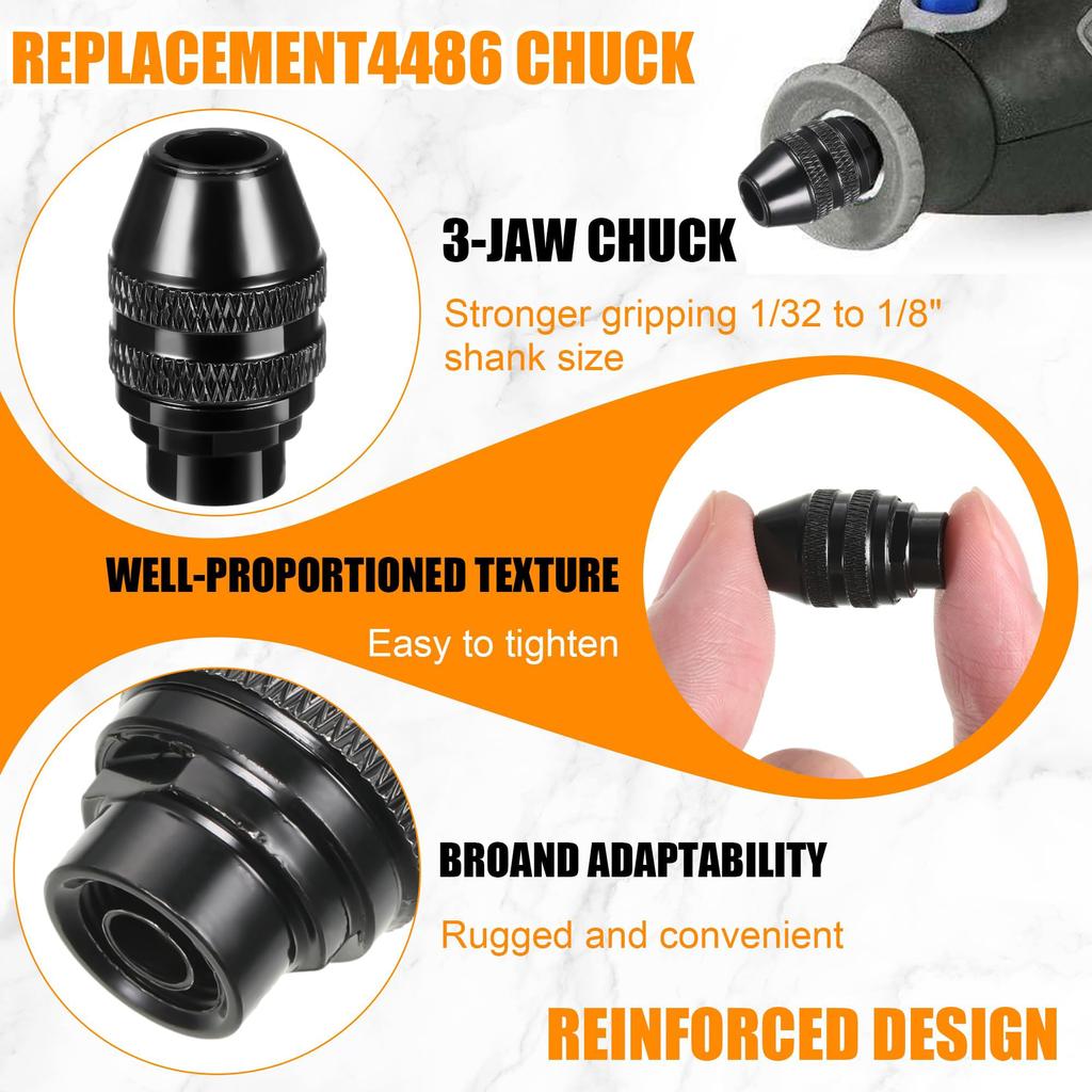 Multi Chuck 15Pcs Set Brass Collet Nut Kit Set Replacement Keyless Quick Change Chuck Rotary Tool Accessory