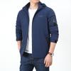 Autumn and Winter Fleece Jacket Men's Four-Sided Hooded Jacket Casual Outdoor Sports Casual Jacket Men's