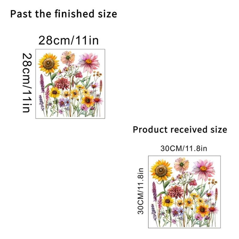 Plants Flowers Sunflowers Butterflies Wall Stickers Toilet Sticker Bathroom Toilet Cover Refrigerator Sticker Wc Decoration+