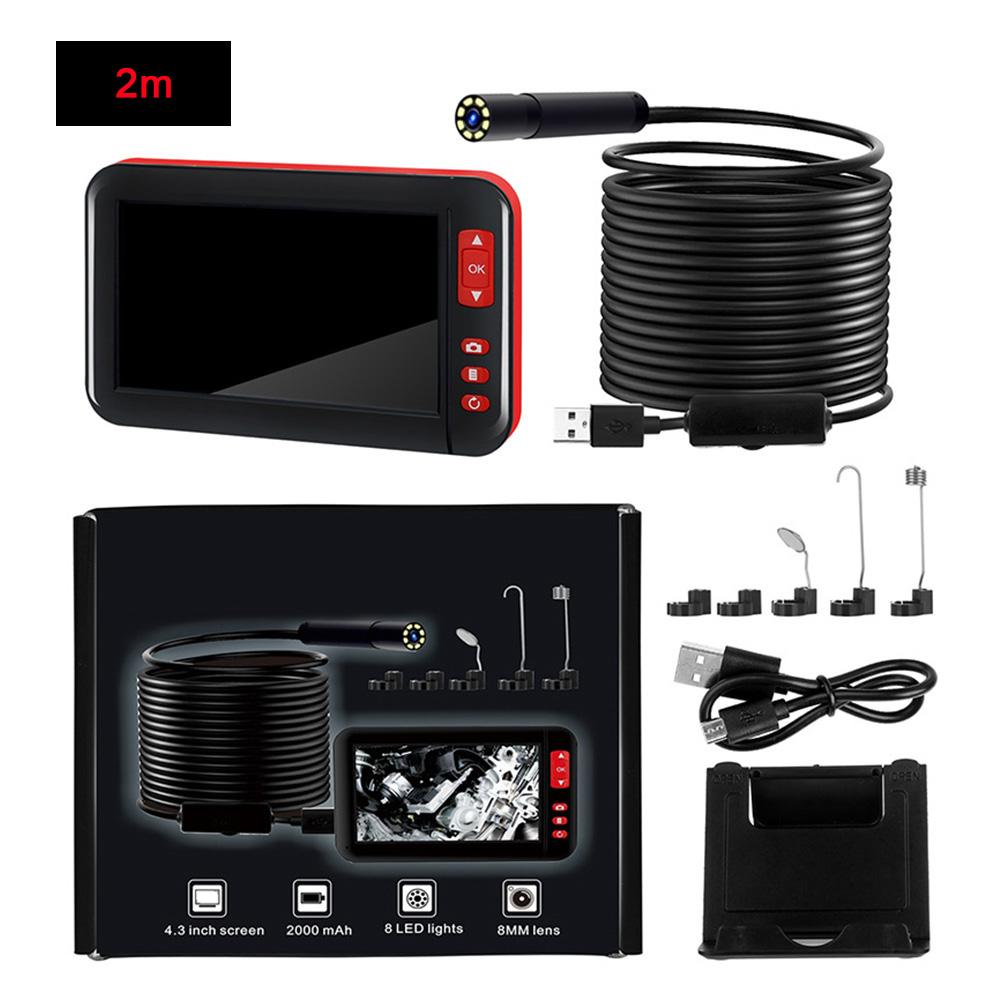 4,3 дюйма 1080P HD Многоязычный водонепроницаемый инспекционный монитор бороскопа Эндоскопическая камера F200(2 м