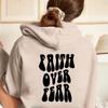Толстовка «Вера превыше страха» Модные толстовки Христианские толстовки Толстовка с библейскими стихами Эстетичная христианская толстовка Опрятный повседневный свитшот