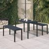 Day and Night - Day and Night Garden Dining Set 3 Pieces Steel and Black WPC