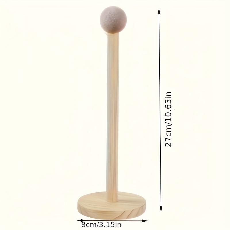 2PCS Wooden Hair Rope Storage Holder Multi-purpose Jewelry Bracelet Organizer Display Rack Desktop Hair Tie Elastic Bands Shelf