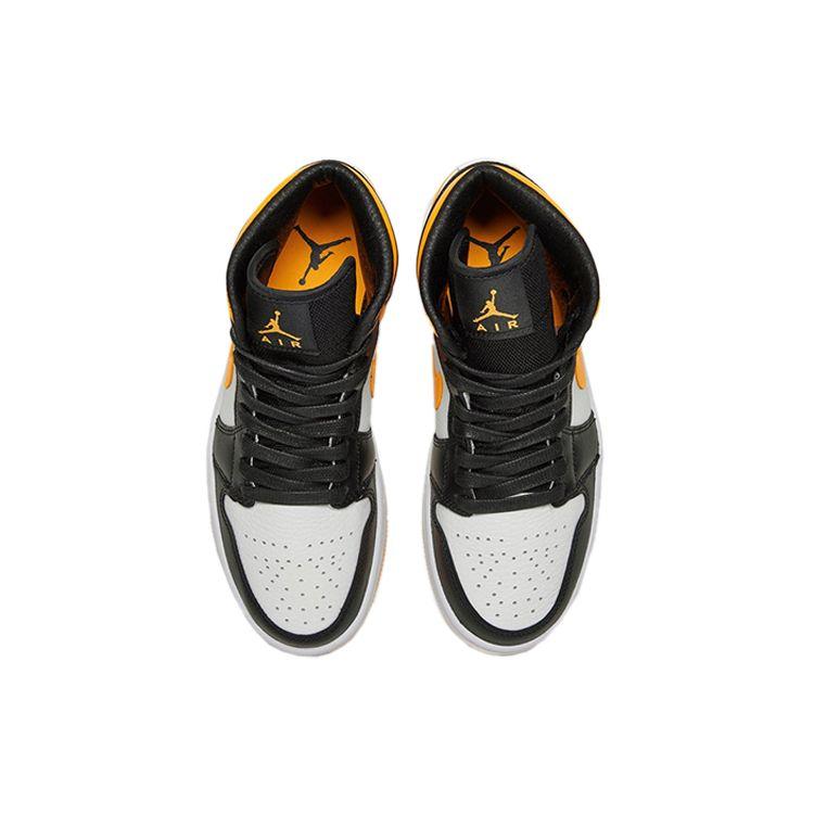 Air Jordan 1 Mid SE White Laser Orange Женские кроссовки Черные CV5276-107