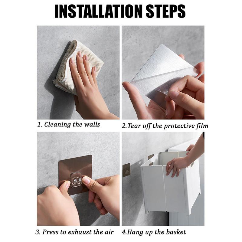 Toilet Bathroom Japanese Household Foldable Gods Dirty Clothes Storage Basket Wall Hanging Storage Box