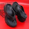 2024 EVA High-Heeled Non-Slip Summer Flip-Flops - Thick-Soled, Height-Boosting Slippers.