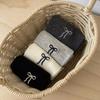 Autumn Socks Embroidered Bow Mid-Tube Socks Socks Trendy Solid Color Versatile Cotton Socks