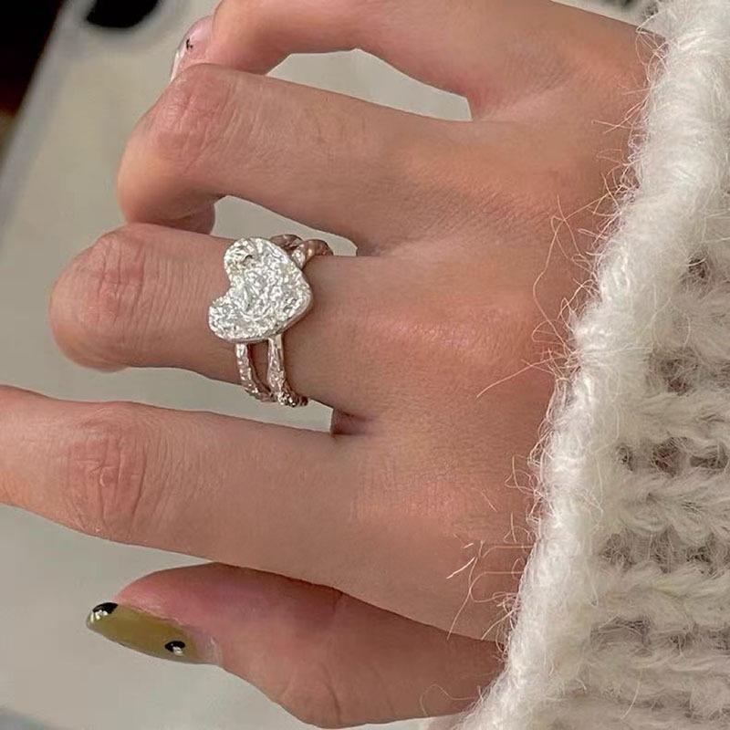 Цветочное кольцо из стерлингового серебра для женщин - Высококачественный дизайн с открытым соединением для осени/зимы