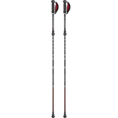 Mizuno Складные палки для ходьбы Nordic Walk из углеродного волокна, набор из 2 шт., унисекс, красные C3JTPB20