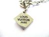 Оригинальная металлическая цепочка для кошелька LOUIS VUITTON серебристого цвета Chaine Anneau Cle #a996  Восстановлена продавцом