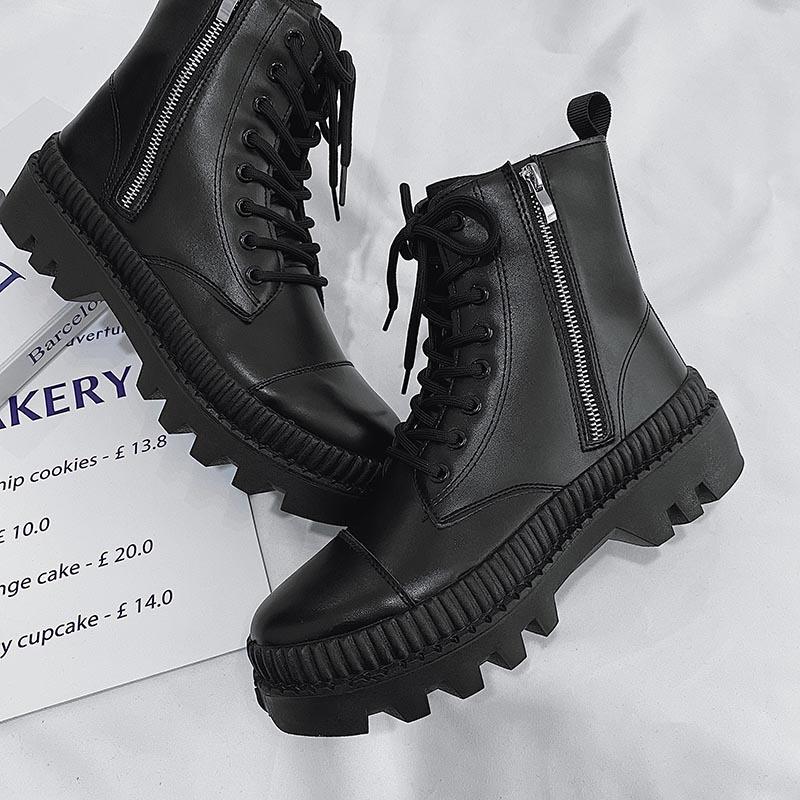 Мужские высокие кожаные ботинки в британском стиле с боковой молнией, новые рабочие туфли на осень-весну, большой размер H718