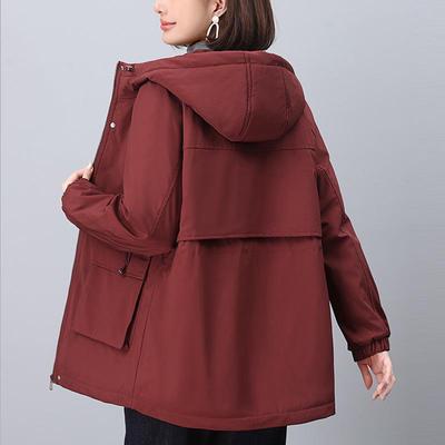 Новая женская зимняя парка средней длины с бархатной подкладкой - Теплая, Толстая, Куртка маленького размера