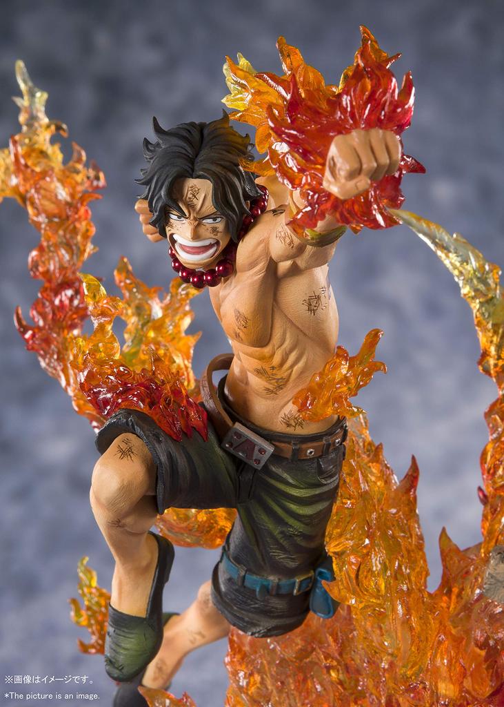 Фигурка TAMASHII NATIONS ZERO ONE PIECE Portgas Ace Whitebeard Pirates 2nd Division Commander 195 мм ПВХ ABS окрашенная полная фигурка D. - - приблизительно. &