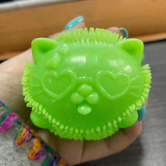 Мини-игрушка-пищалка Кот-Фазз, Снятие стресса, Пушистый шарик, Игрушка-непоседа, Помощь в концентрации, Расслабление, Снятие тревожности, Игрушка на рабочий стол