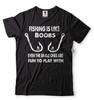 Mens Funny T-shirt Fishing Joke Shirt Fishing Is Like Boobs Shirt Humorous Gift