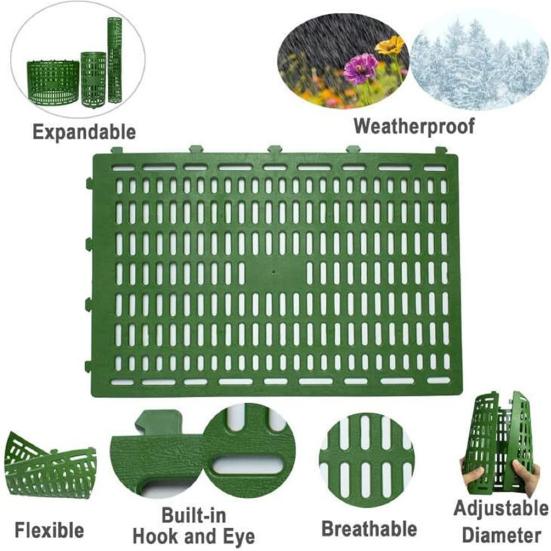 Tree Trunk Protector Vent Hole Design Expandable TPR Tree Bark Protector Guard Garden Wrap Green Plant Tool for Farm