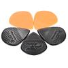 5pcs Plastic Triangle Shape Guitar Pick Plectrum 3pcs In Black 2pcs In Orange