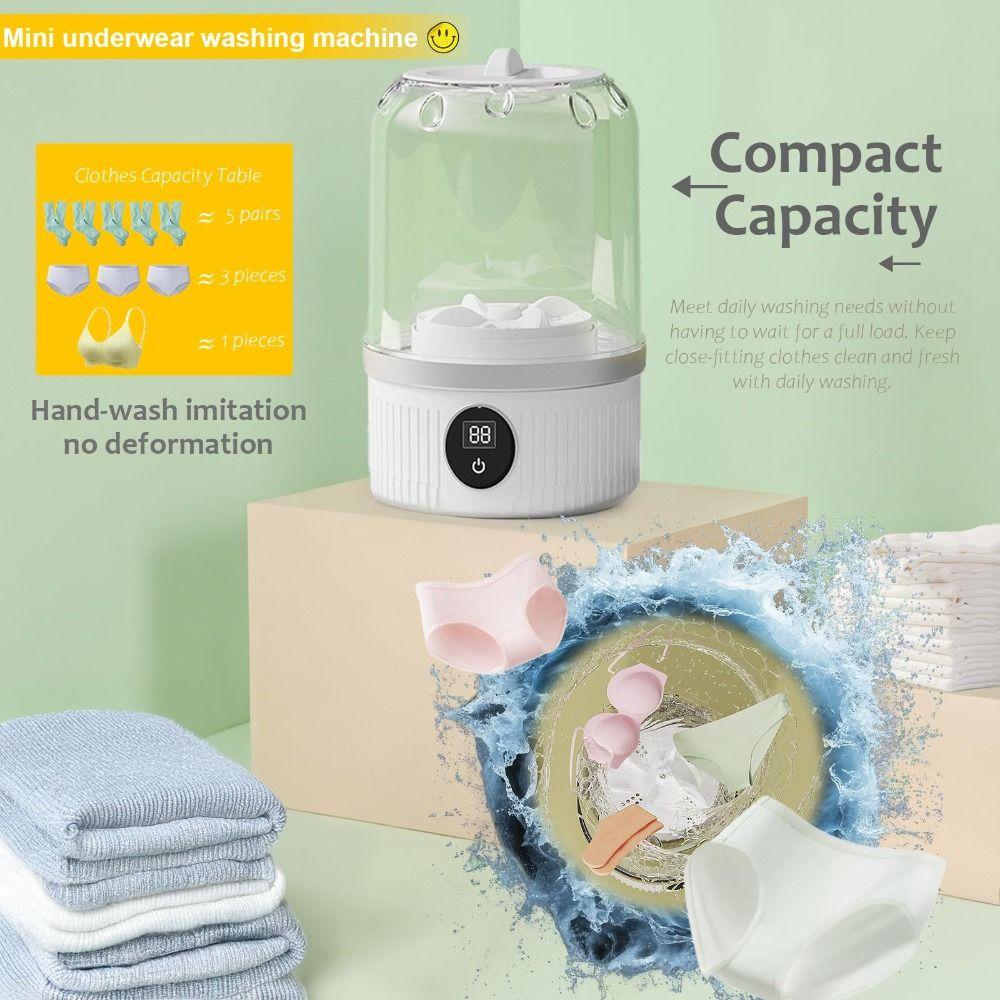 Cordless Portable Washing Machine Rechargeable Mini Washer Underwear and Socks Washer Dormitory