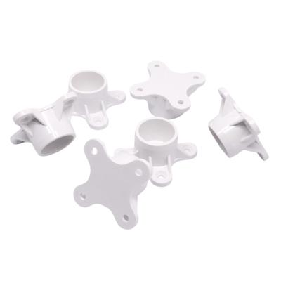 Набор из 6 заглушек для фланцев ПВХ-труб с монтажными отверстиями, пластиковые заглушки для фланцев для полок для хранения и опорных ножек стола