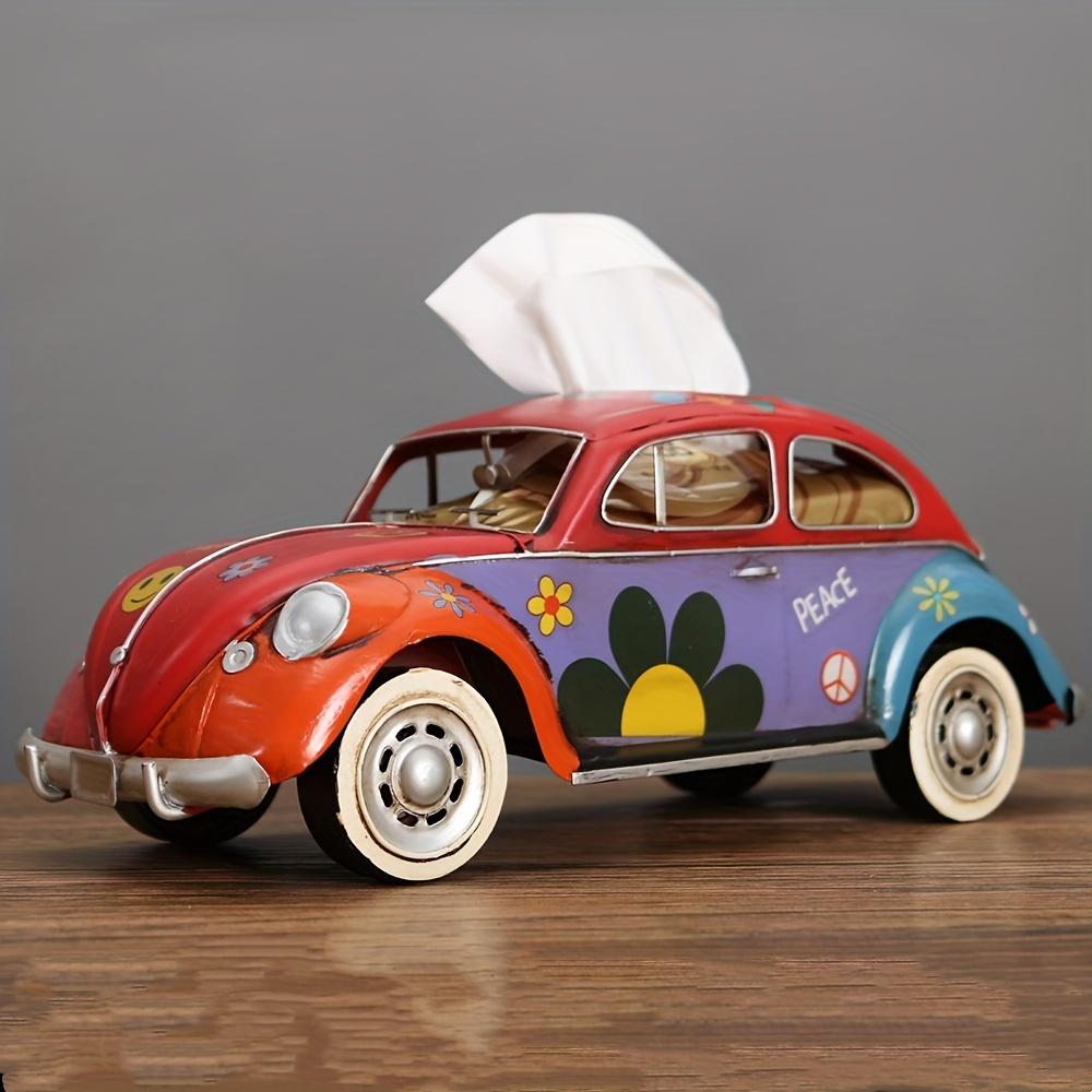 Креативная винтажная коробка для салфеток в американском стиле для автобуса, декоративный элемент для гостиной, служащий держателем салфеток и украшением для автомобиля.