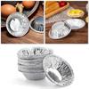 100pcs Disposable Aluminum Foil Egg Tart Pan Mini Pot Bake Plate Tart Pie Tin Pan Q5V8