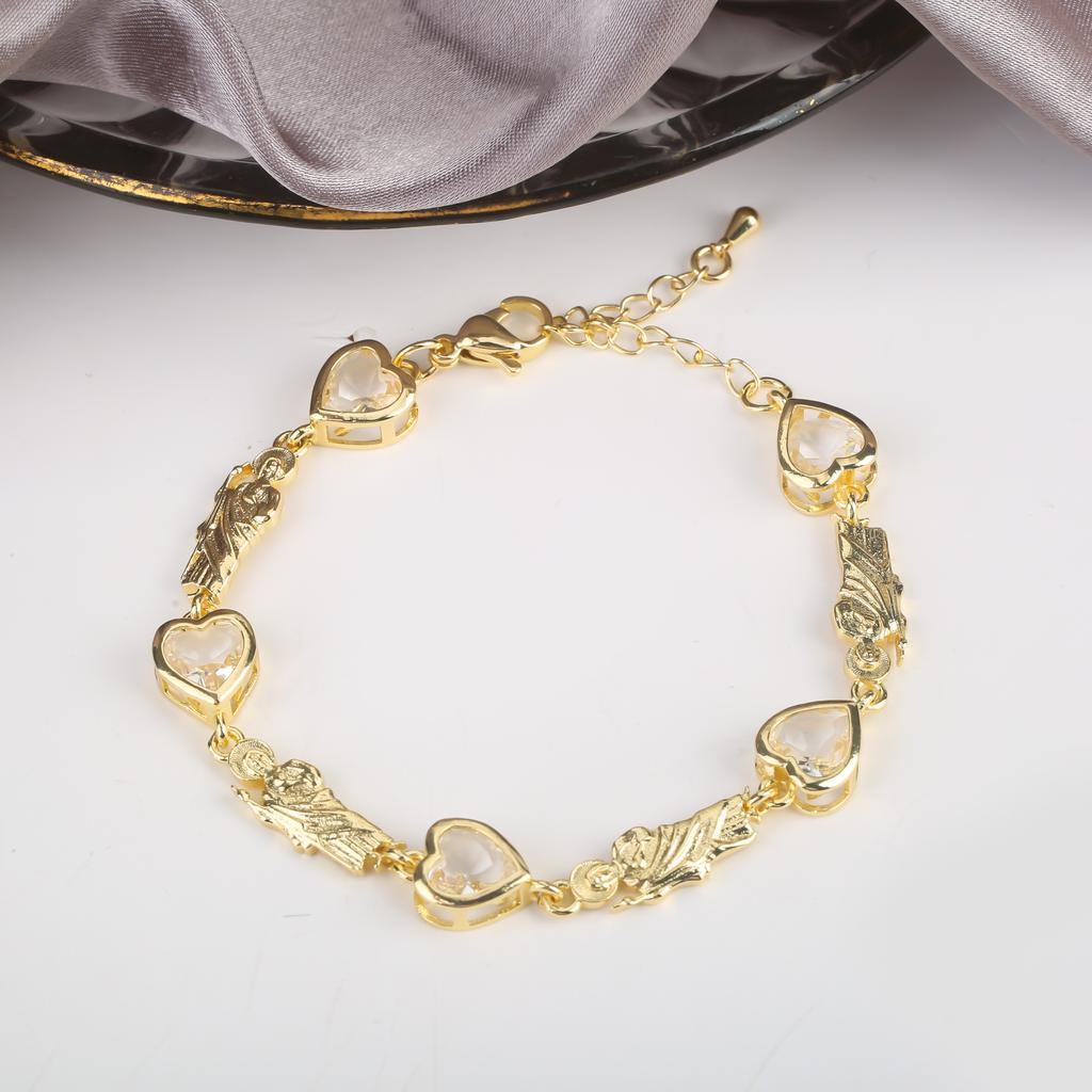 New Design Rosette Chain Virgin Mary Bracelet Fashion Woman Adjustable Bracelet Delicate Birthday Party Jewelry Gift Wholesale