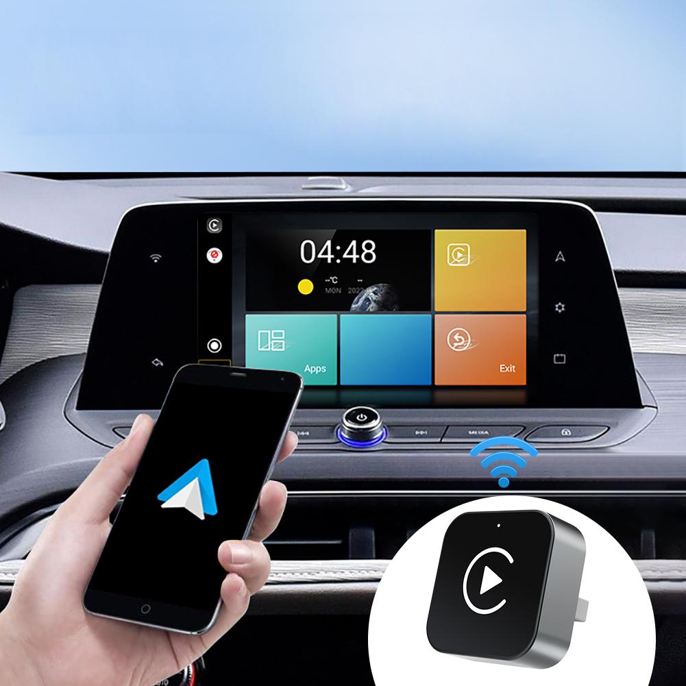 2-в-1 Беспроводной адаптер CarPlay и Android Auto AI Smart Box Plug&Play для штатных проводных автомобилей Универсальное Bluetooth-соединение с автомобилем