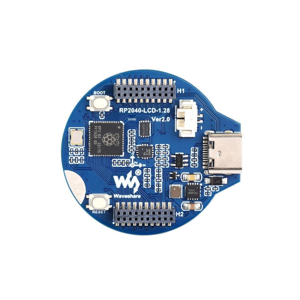 MicroSnow RP2040 Dev Board with 1.28" Round LCD & Sensors for MicroPython